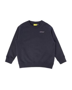 Off-White c/o Virgil Abloh Style Arrow Splat Crewneck Sweatshirt For Kids - Blue