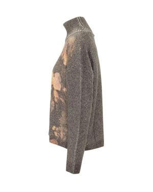 DIESEL Style Jacquard Knit Sweater - Gray