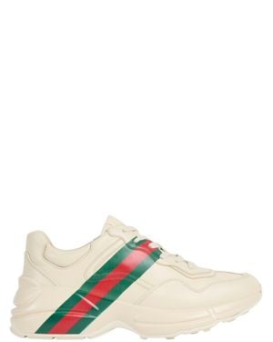 Gucci Low-Top Leather Sneaker - White