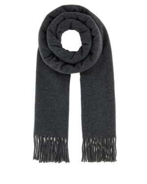 Brunello Cucinelli Cashmere Scarf With 200 Cm X 40 Cm Dimensions - Black