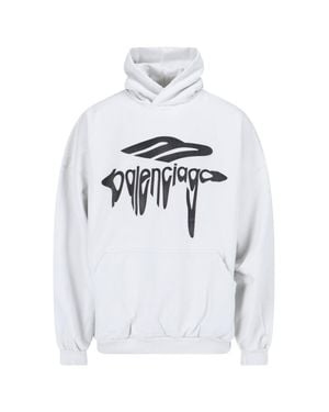 Balenciaga Lightweight 100% Cotton Crewneck Sweater For - White