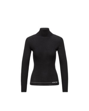 Moncler Sweater With A Turtleneck - Black