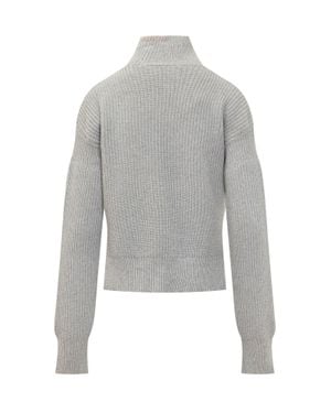 Marni High Neck Knit Sweater - Gray