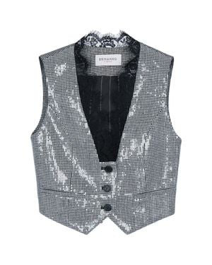 ERMANNO FIRENZE Sequin Gilet - Gray