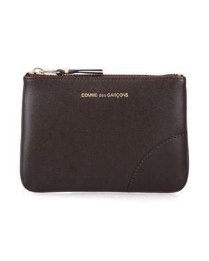 Comme des Garçons Mini Leather Pouch Handbag - Brown