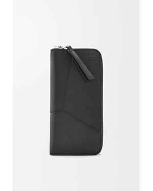 Loewe Puzzle Edge Zip-Around Open Wallet Pouch - Black