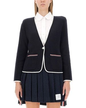 Thom Browne Single-Breasted Jacket - Blue