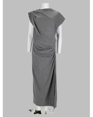 Isabel Marant Modern Mini Dress With Statement Draping - Gray