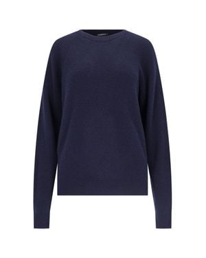 Canessa 100% Cashmere Crewneck Sweater - Blue