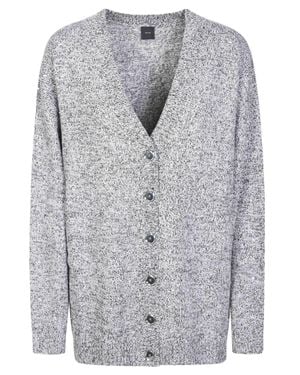 Pinko Marche Muline Knit Cardigan - Gray