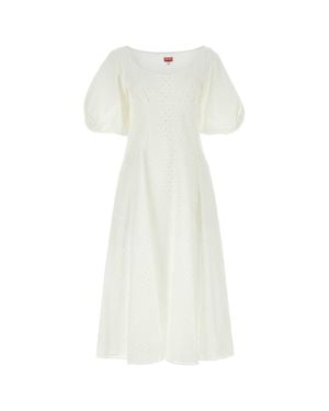 KENZO Broderie Anglaise Dress - White