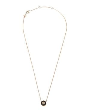 Tory Burch Enamel And Moonstone Mini Necklace - White