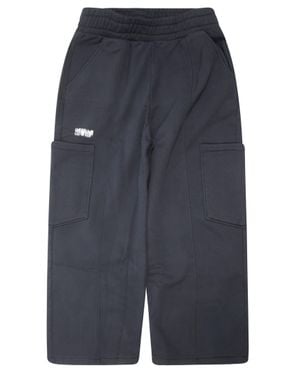 Off-White c/o Virgil Abloh Big Bookish Stamp Mini Cargo Pants - Blue