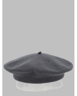 Maison Margiela Wool Beret Hat - Gray