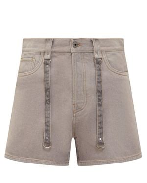 Off-White c/o Virgil Abloh Cargo Mini Shorts For Summer 2025 - Gray