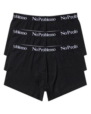 No Problemo 3-Pack Boxer Con Logo - Black