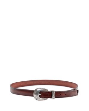 Orciani Sporty Leather Belt - White