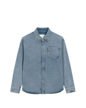 Ami Paris Ami De Coeur Denim Shirt - Blue