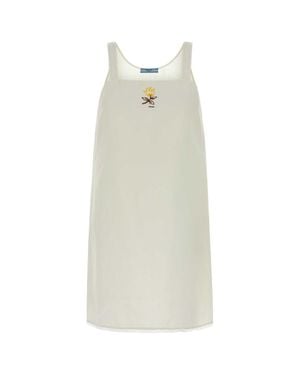 Prada Linen Mini Dress - White