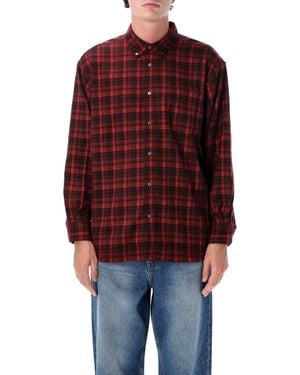 DUNST Plaid Button-Up Shirt - Red