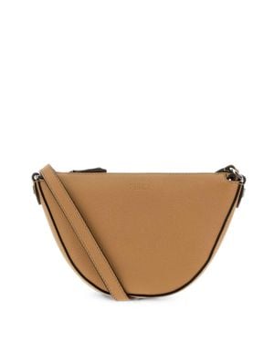 Fendi Mini V-Charm Crossbody Bag - Natural