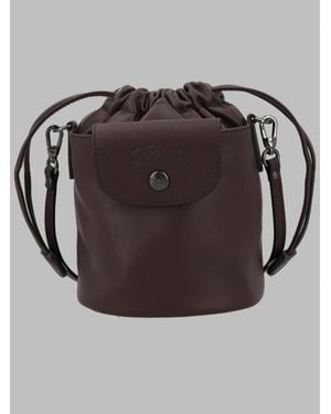 Longchamp Bucket Bag Le Pliage Xtra Leather Shoulder - Brown