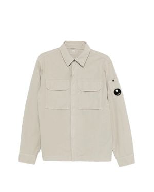 C.P. Company Dove Cotton Overshirt - White