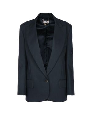 Elisabetta Franchi Single-Breasted Blazer Jacket - Blue