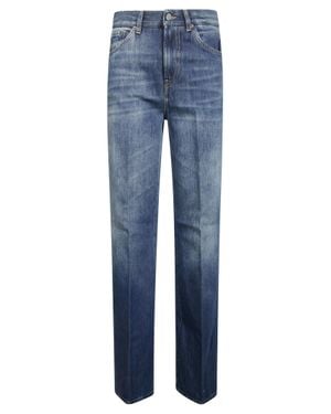Dondup Amber Wide-Leg 5-Pocket Jeans - Blue