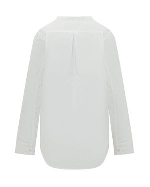 Studio Nicholson Modern Fit Shirt With V-Neck - White