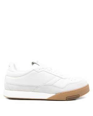 Givenchy Signature Leather Sneakers With Bicolor Rubber Sole - White