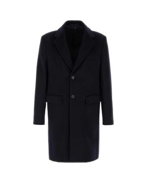 Prada Virgin Wool & Cashmere Overcoat For - Black