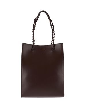 Jil Sander Leather Shoulder Bag - Brown