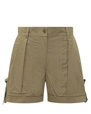 Isabel Marant High-Waisted Cargo Shorts With Front Pockets - Green