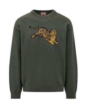 KENZO Jumping Tiger Sweater - Green