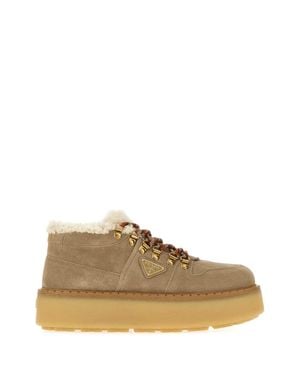 Prada Evolve Leather Sneakers - Brown