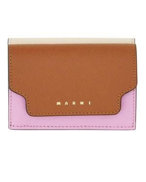 Marni Tri-Fold Wallet - Brown