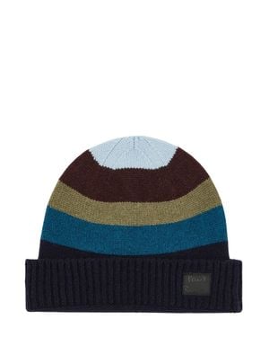 Paul Smith Lambswool Fedora Hat - Blue