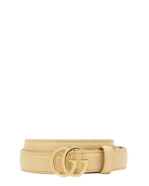 Gucci Marmont Thin Belt - Natural
