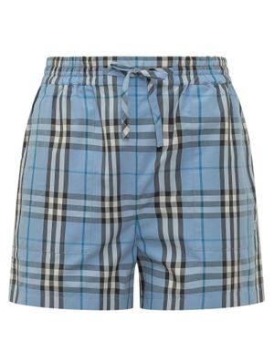 Burberry Trendy Quadri Shorts For The Weekend - Blue