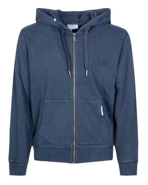Sun 68 Full Zip Sweatshirt - Blue