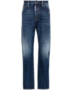DSquared² Mid-Rise Straight-Leg Jeans - Blue