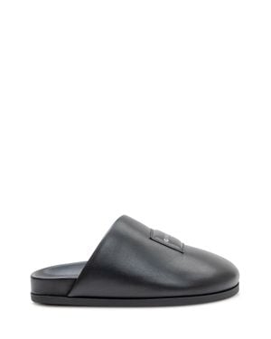 Givenchy Leather Slide Sandals For Ss26 - Gray