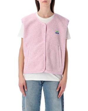 American Vintage Hoktown Fleece Vest - Pink