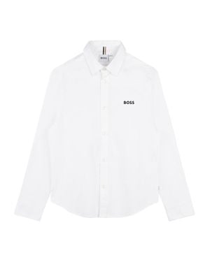 BOSS Camicia Con Logo - White