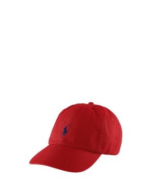 Ralph Lauren Adjustable Strap Hat With Curved Peak - Red