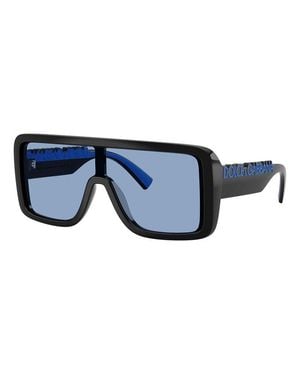 Dolce & Gabbana Shiny Frame Sunglasses - Blue