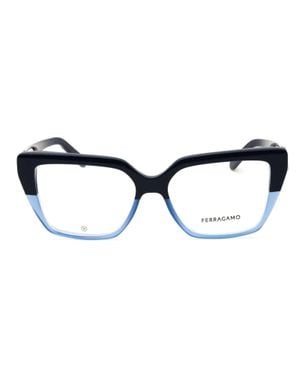 Ferragamo Cat Eye Eyeglasses Sf2971 - Blue