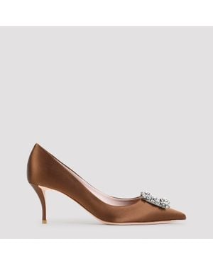 Roger Vivier Flower Strass 65 Pumps - Brown