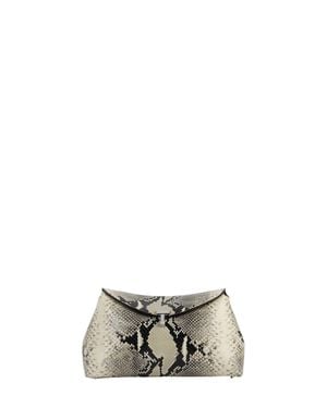 TOTEME Snake-Embossed Leather Clutch Bag - White